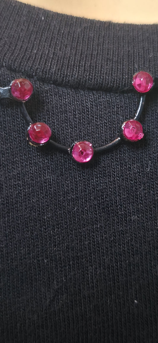Statement Halskette mit rosa Perlen