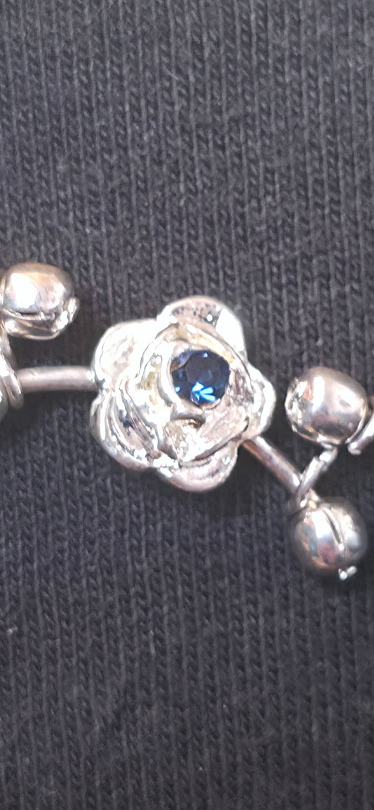 Blumen Halskette mit Strass