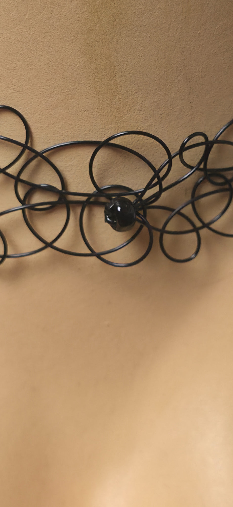 Schwarzer Tattoo Choker mit Strass – 90s Style & edgy