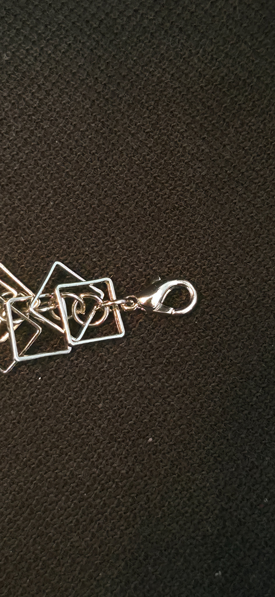 Lange Statement Armband/Fußkette in Silber – geometrisch & modern