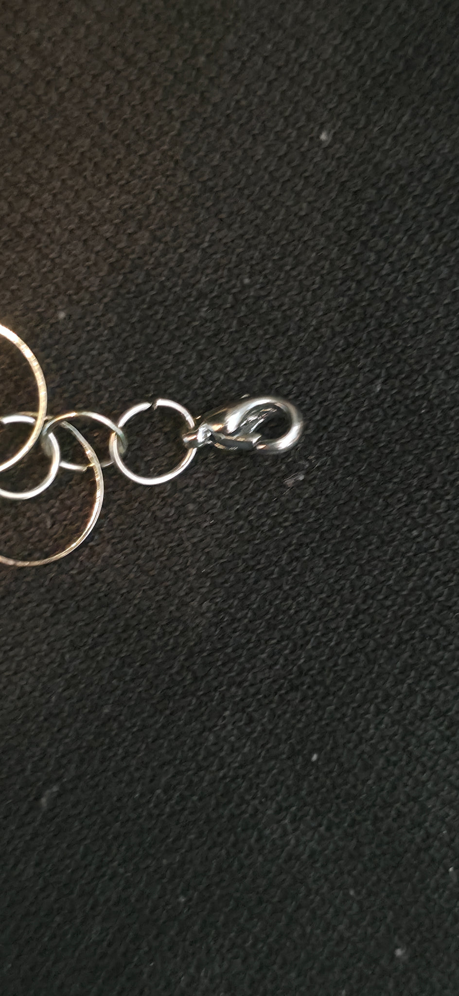 Lange Statement Armband mit Ringen in Silber – edgy & modern