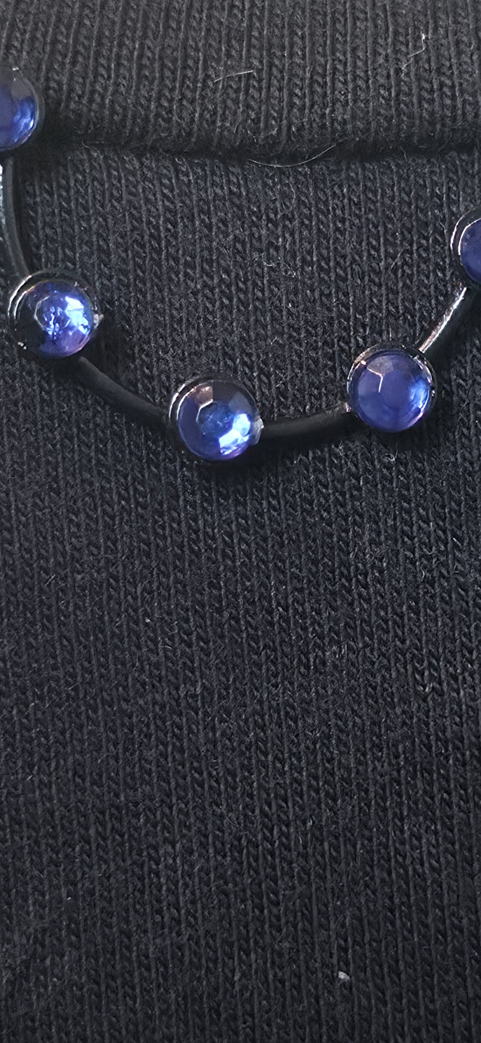 Statement Halskette mit blauen Perlen