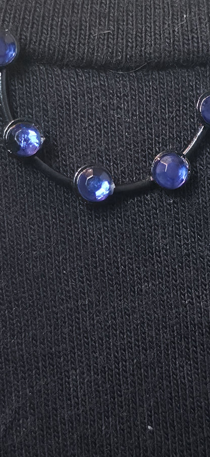 Statement Halskette mit blauen Perlen