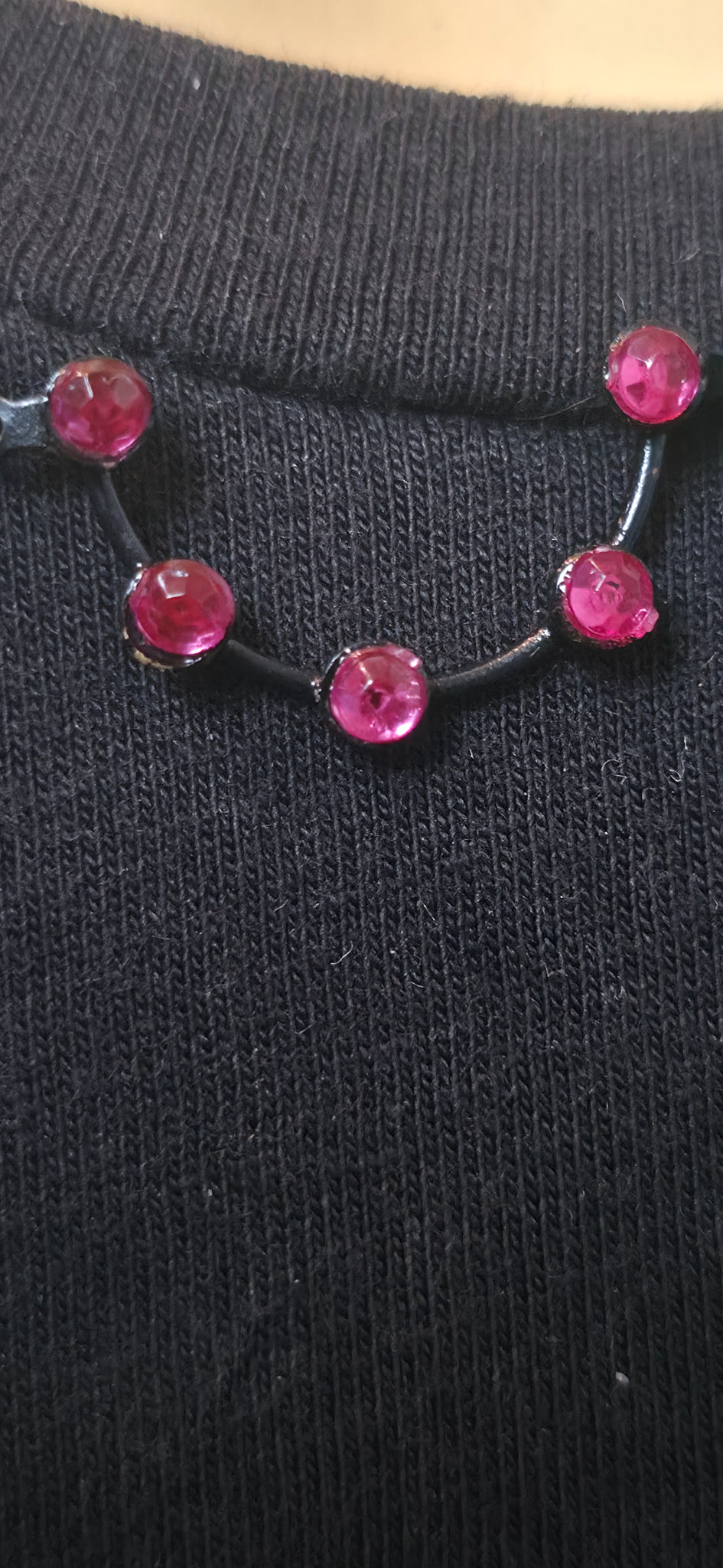 Statement Halskette mit rosa Perlen