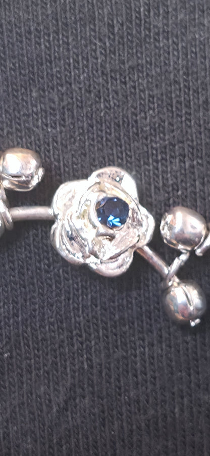 Blumen Halskette mit Strass
