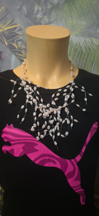 Elegante Perlen Statement Halskette