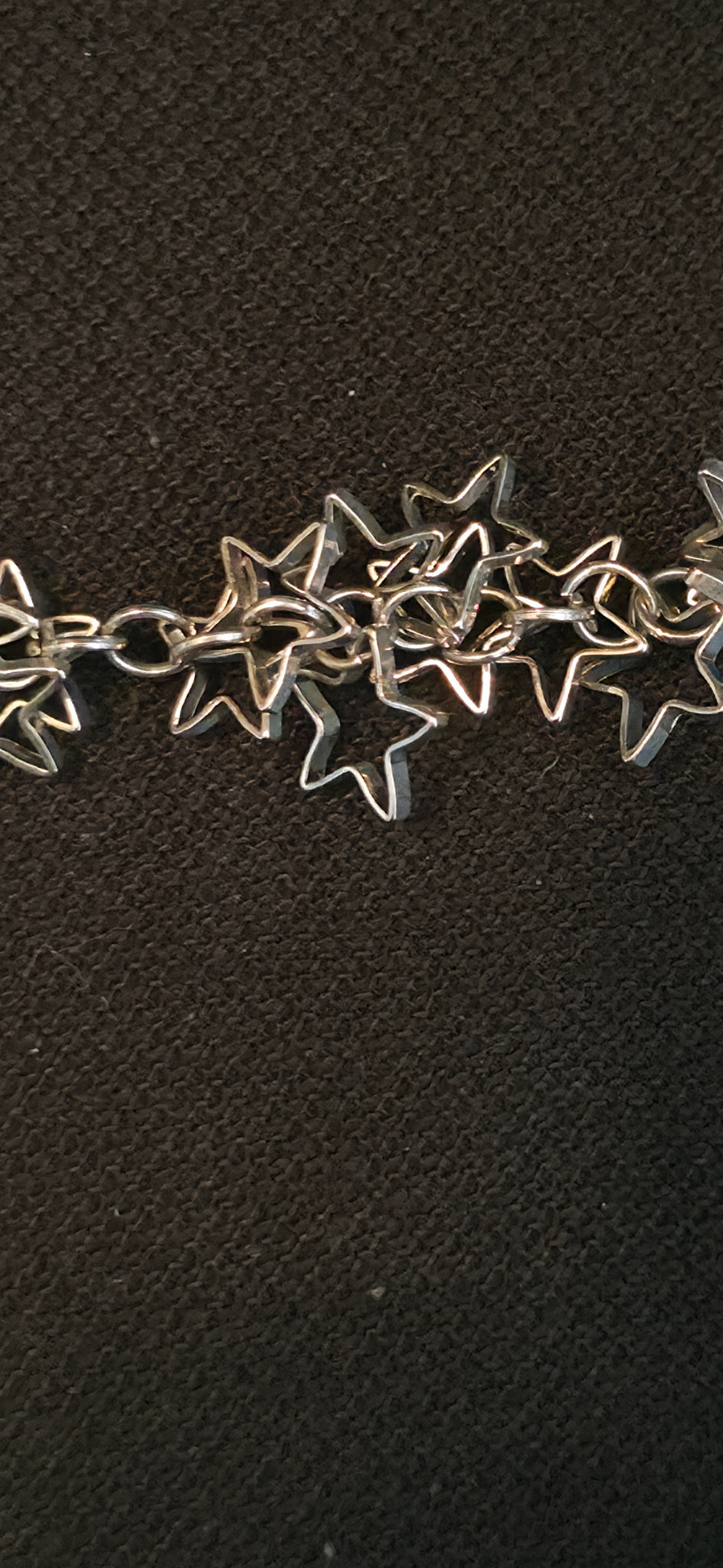 Lange Statement Armband/Fußkette mit Sternen in Silber – verspielt & modern