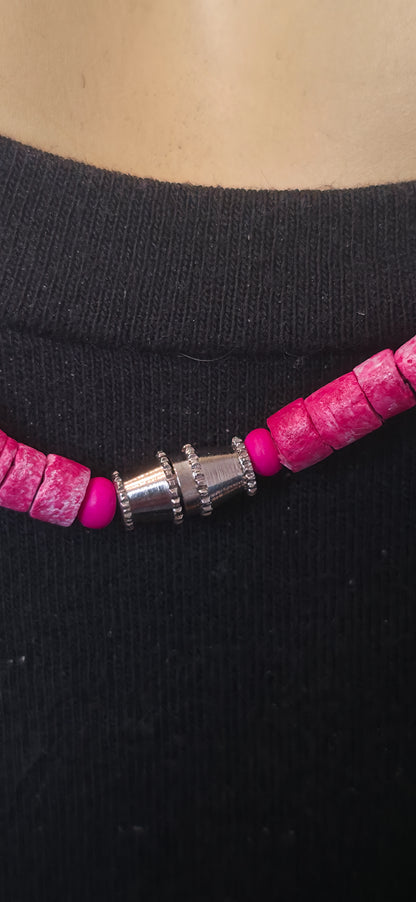 Pink Perlenhalskette – auffällig & trendy Statement Schmuck