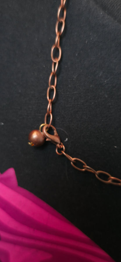 Vintage Boho Halskette mit Holzperlen & Anhänger – Naturlook Statement Schmuck