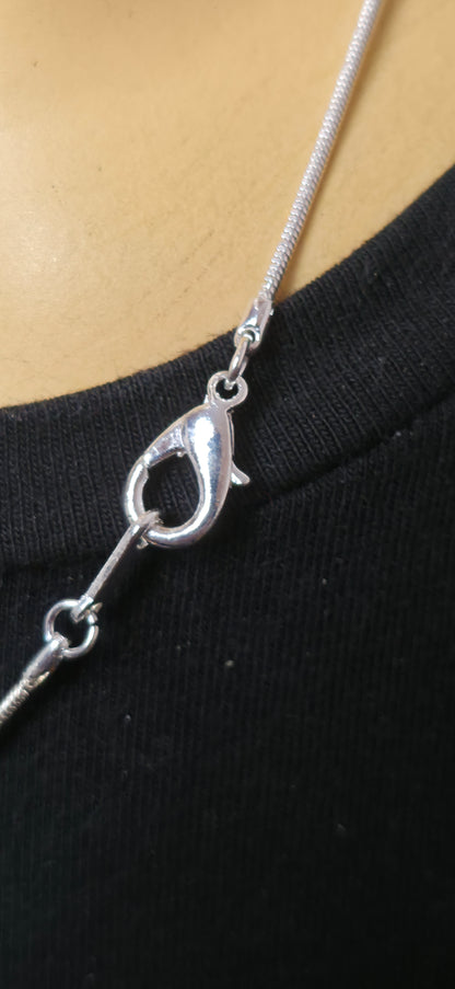 Mehrreihige Perlen Halskette Blau & Silber – Layering Look Statement Schmuck