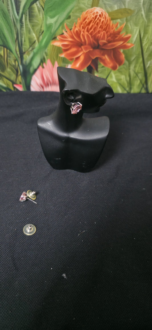 Rosa Strass Ohrstecker – Funkelnde Statement Ohrringe elegant