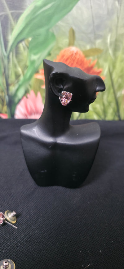 Rosa Strass Ohrstecker – Funkelnde Statement Ohrringe elegant
