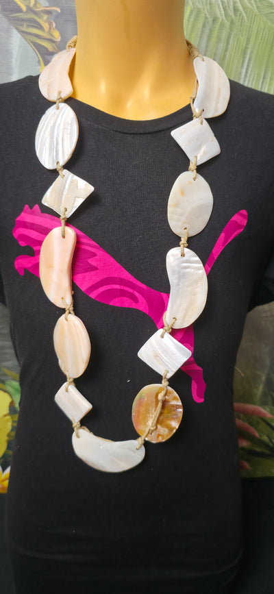 Muschel Statement – Halskette/Gürtel in Naturfarben Boho Style