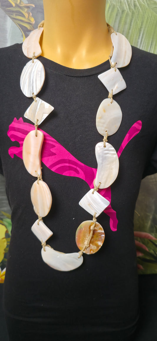 Muschel Statement – Halskette/Gürtel in Naturfarben Boho Style