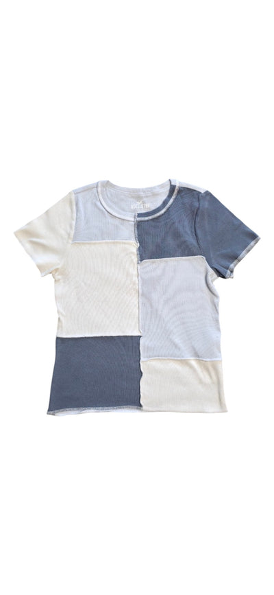 Holister Damen T-Shirt Blau, Weiß