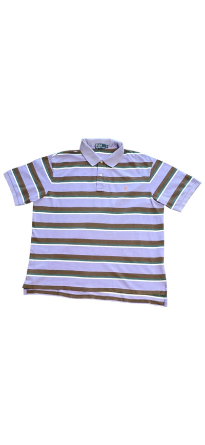 Polo Ralph Lauren Polo Shirt gestreift Lila, Grün, Weiß, Braun