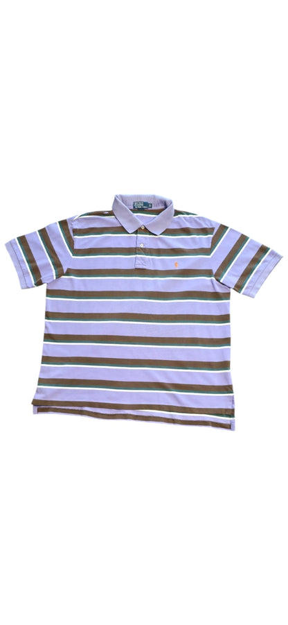 Polo Ralph Lauren Polo Shirt gestreift Lila, Grün, Weiß, Braun