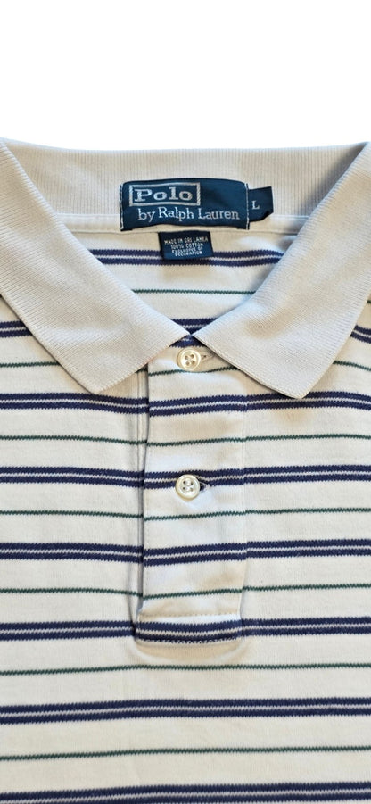 Polo Ralph Lauren Polo Shirt gestreift Weiß, Blau, Grün